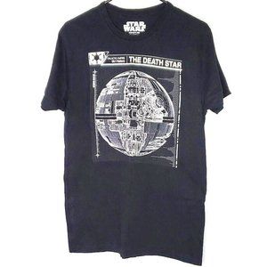 Star Wars Death Star Tee Shirt Mens M Black Graphic Medium Unisex Cotton